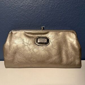 Nicole by Nicole Miller Silver Clutch Approx 8 1/2 x 4